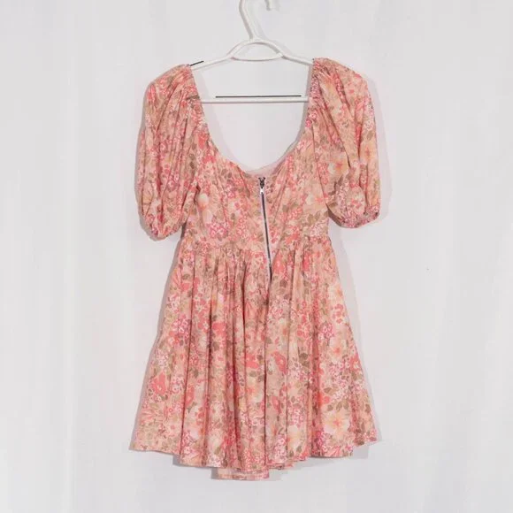 SHOWPO Phorchia Mini Floral Puff Sleeve Corset Dress Size 6 - Picture 10 of 16